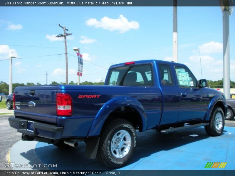 Vista Blue Metallic / Medium Dark Flint 2010 Ford Ranger Sport SuperCab