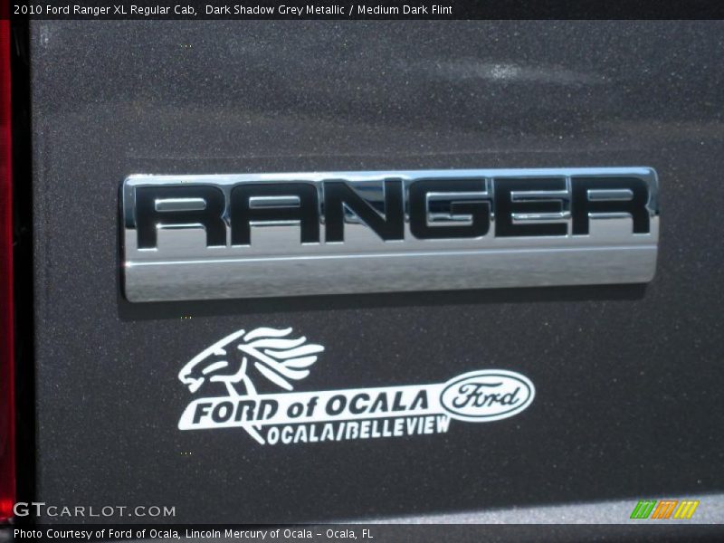 Dark Shadow Grey Metallic / Medium Dark Flint 2010 Ford Ranger XL Regular Cab