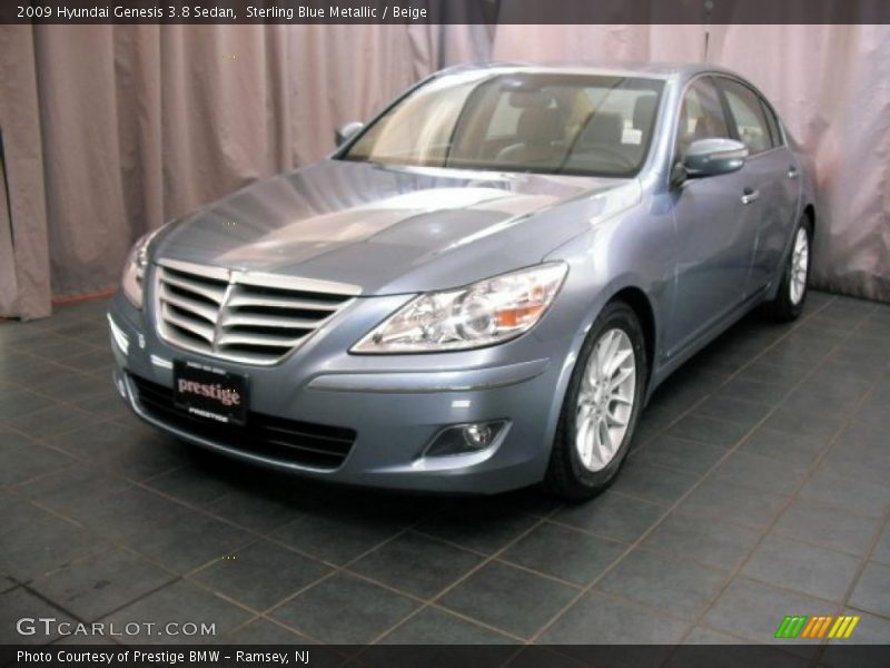Sterling Blue Metallic / Beige 2009 Hyundai Genesis 3.8 Sedan