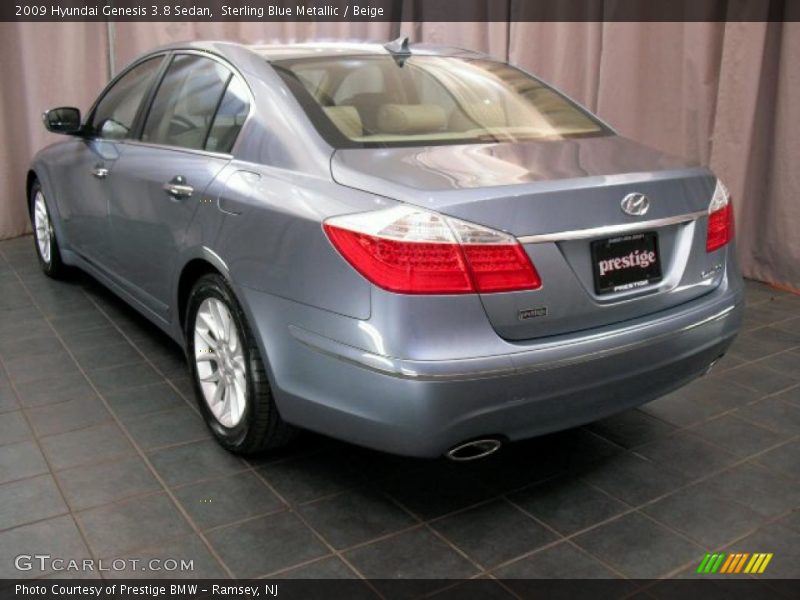 Sterling Blue Metallic / Beige 2009 Hyundai Genesis 3.8 Sedan