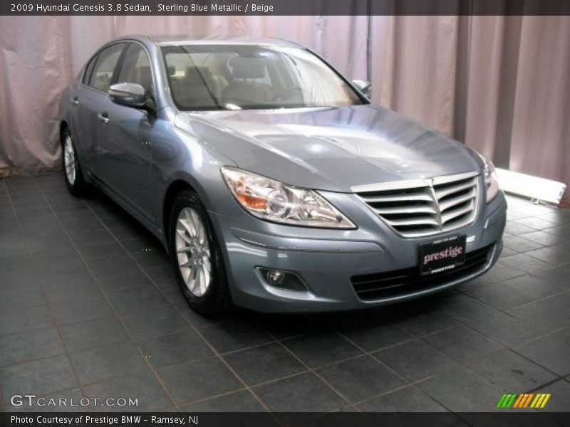 Sterling Blue Metallic / Beige 2009 Hyundai Genesis 3.8 Sedan