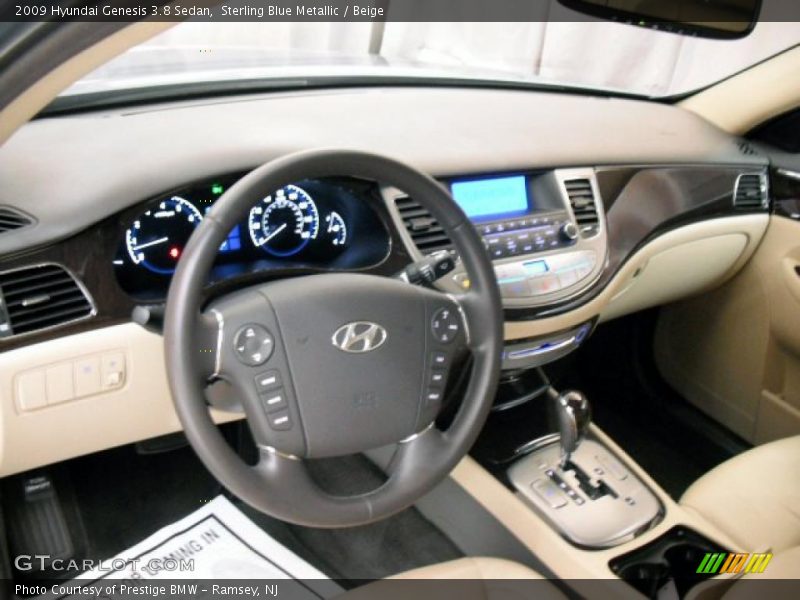 Sterling Blue Metallic / Beige 2009 Hyundai Genesis 3.8 Sedan