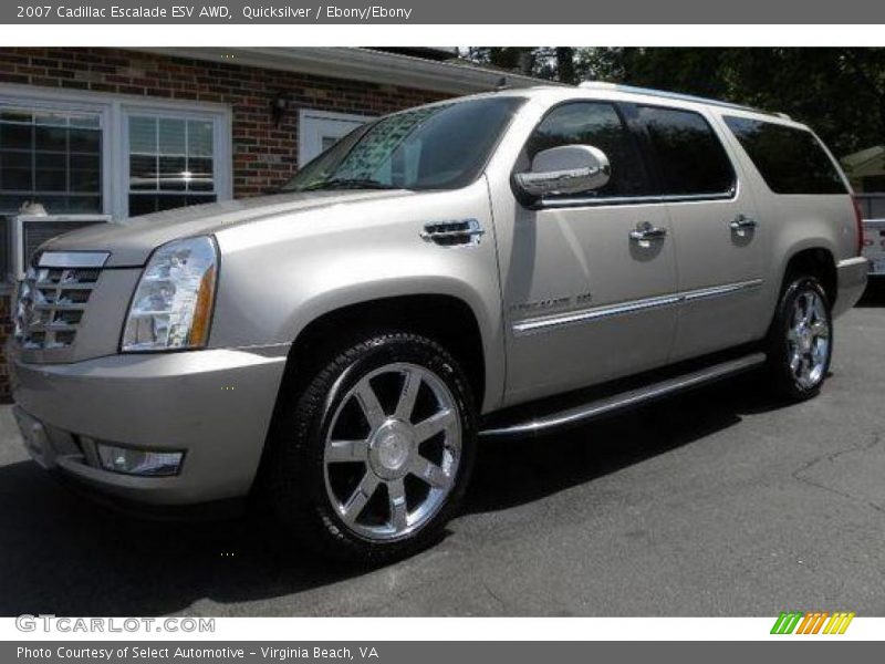 Quicksilver / Ebony/Ebony 2007 Cadillac Escalade ESV AWD