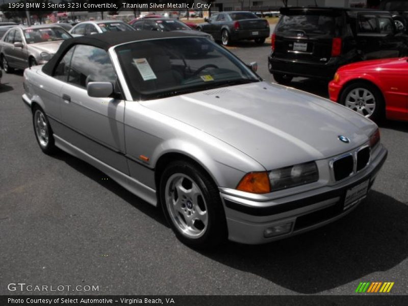 Titanium Silver Metallic / Grey 1999 BMW 3 Series 323i Convertible