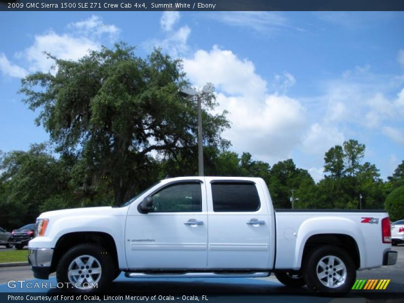 Summit White / Ebony 2009 GMC Sierra 1500 SLE Z71 Crew Cab 4x4