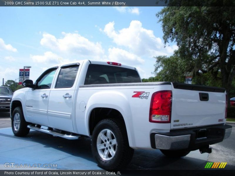 Summit White / Ebony 2009 GMC Sierra 1500 SLE Z71 Crew Cab 4x4