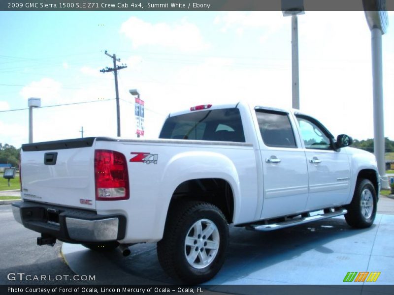 Summit White / Ebony 2009 GMC Sierra 1500 SLE Z71 Crew Cab 4x4