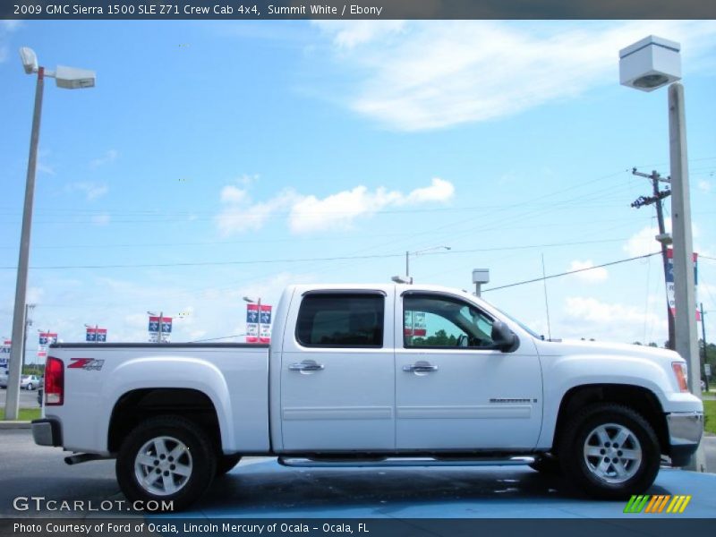 Summit White / Ebony 2009 GMC Sierra 1500 SLE Z71 Crew Cab 4x4