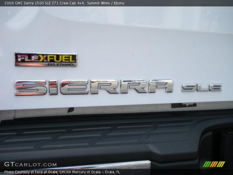 Summit White / Ebony 2009 GMC Sierra 1500 SLE Z71 Crew Cab 4x4