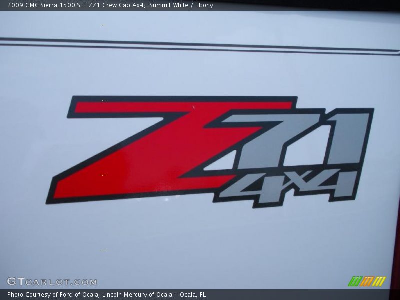 Summit White / Ebony 2009 GMC Sierra 1500 SLE Z71 Crew Cab 4x4
