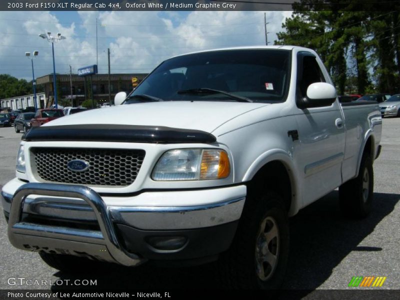 Oxford White / Medium Graphite Grey 2003 Ford F150 XLT Regular Cab 4x4