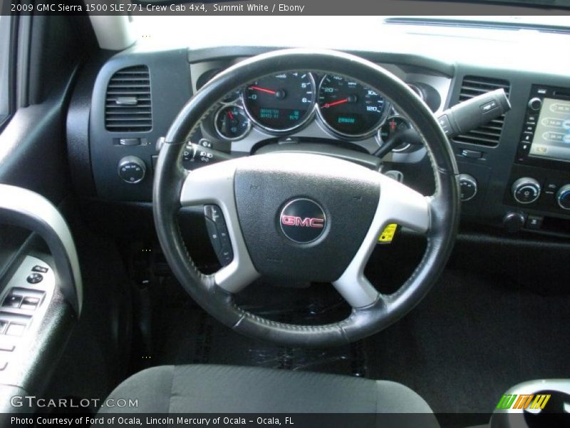 Summit White / Ebony 2009 GMC Sierra 1500 SLE Z71 Crew Cab 4x4