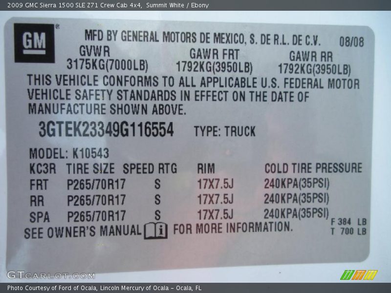 Summit White / Ebony 2009 GMC Sierra 1500 SLE Z71 Crew Cab 4x4