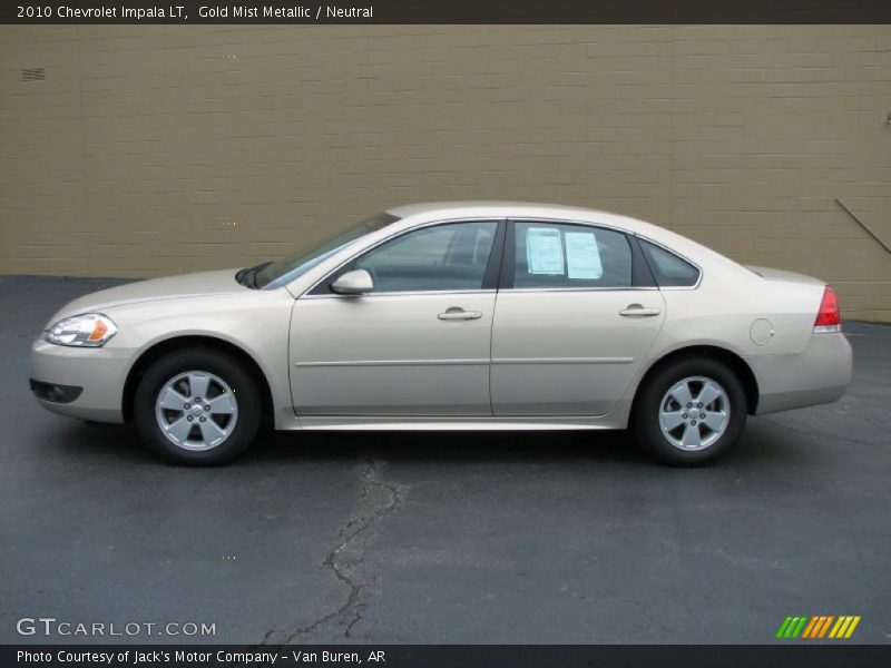 Gold Mist Metallic / Neutral 2010 Chevrolet Impala LT