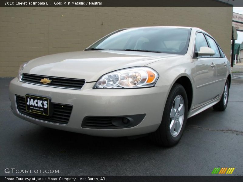 Gold Mist Metallic / Neutral 2010 Chevrolet Impala LT