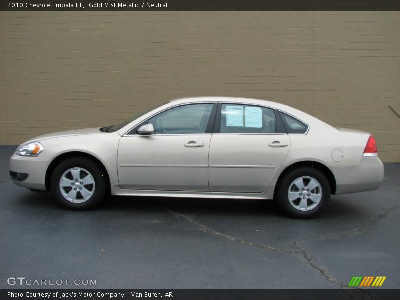 Gold Mist Metallic / Neutral 2010 Chevrolet Impala LT