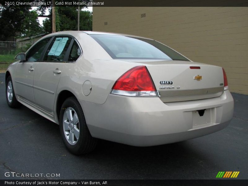 Gold Mist Metallic / Neutral 2010 Chevrolet Impala LT