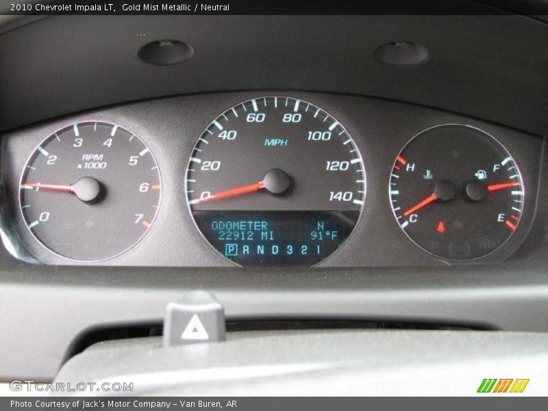 Gold Mist Metallic / Neutral 2010 Chevrolet Impala LT