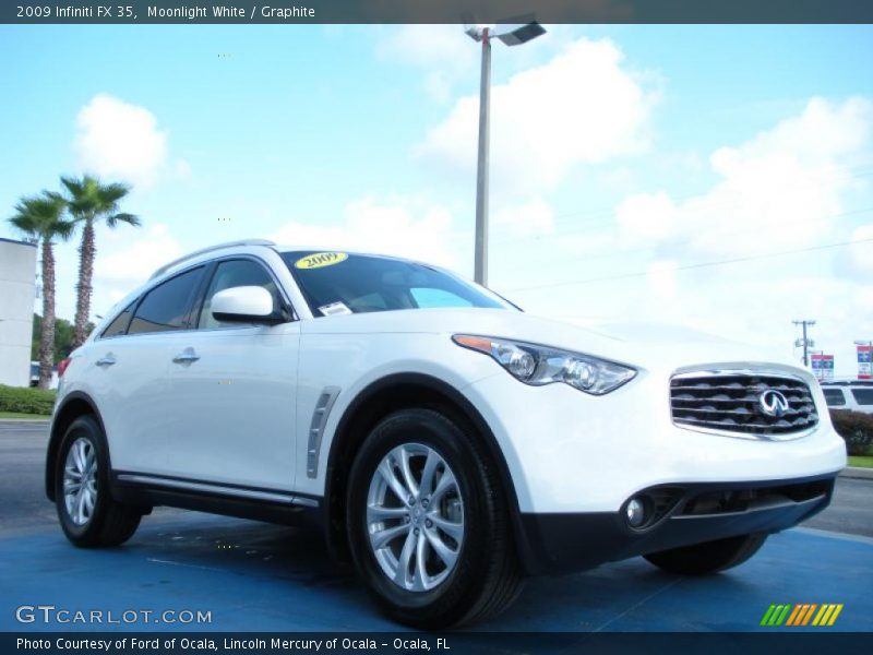 Moonlight White / Graphite 2009 Infiniti FX 35
