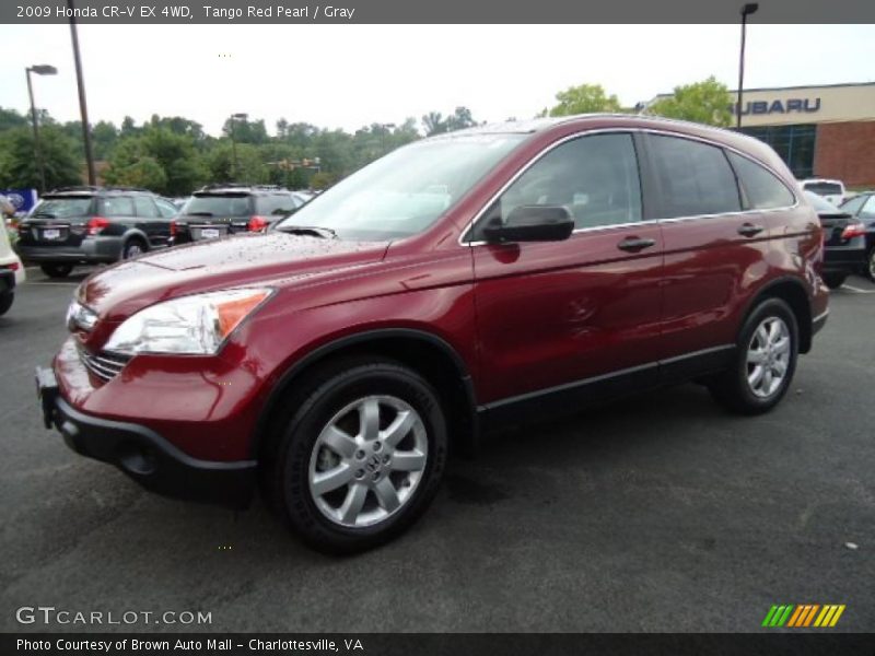 Tango Red Pearl / Gray 2009 Honda CR-V EX 4WD