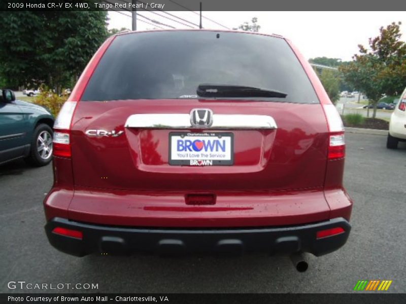 Tango Red Pearl / Gray 2009 Honda CR-V EX 4WD