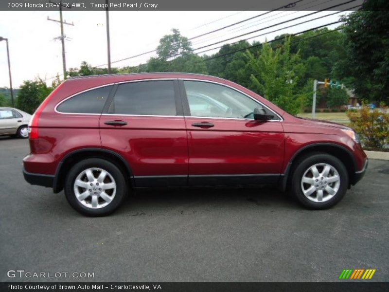 Tango Red Pearl / Gray 2009 Honda CR-V EX 4WD