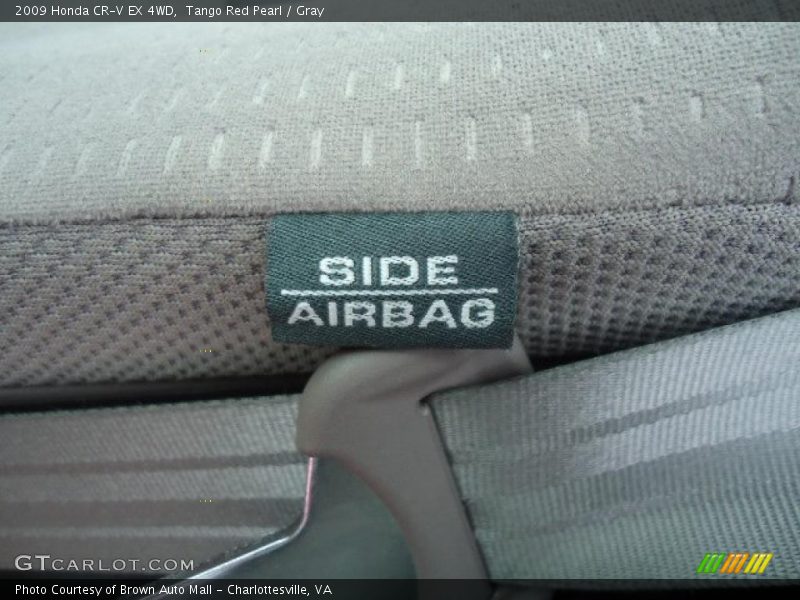 Tango Red Pearl / Gray 2009 Honda CR-V EX 4WD