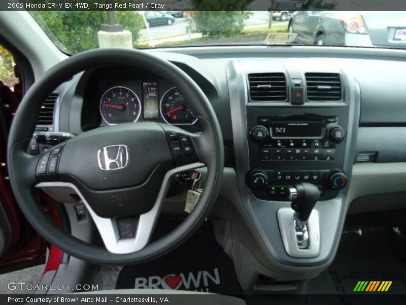 Tango Red Pearl / Gray 2009 Honda CR-V EX 4WD