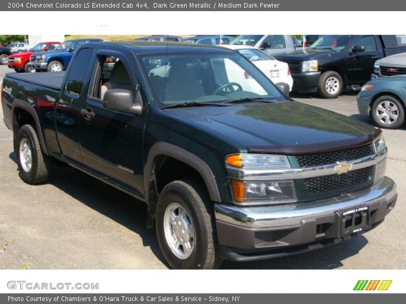 Dark Green Metallic / Medium Dark Pewter 2004 Chevrolet Colorado LS Extended Cab 4x4
