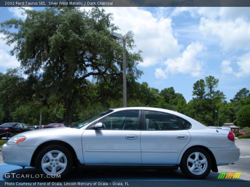 Silver Frost Metallic / Dark Charcoal 2002 Ford Taurus SES