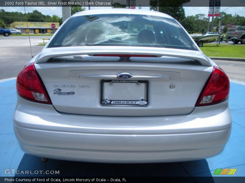 Silver Frost Metallic / Dark Charcoal 2002 Ford Taurus SES