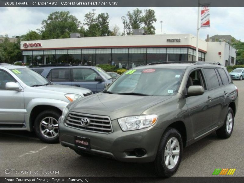 Cypress Green Pearl / Ash Gray 2008 Toyota Highlander 4WD