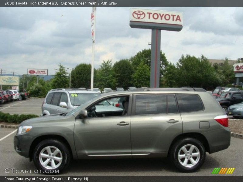 Cypress Green Pearl / Ash Gray 2008 Toyota Highlander 4WD