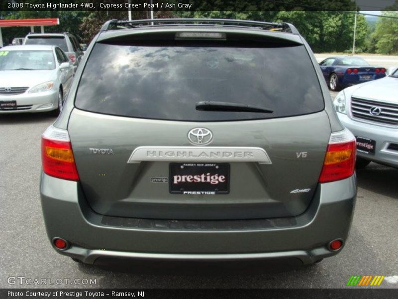 Cypress Green Pearl / Ash Gray 2008 Toyota Highlander 4WD