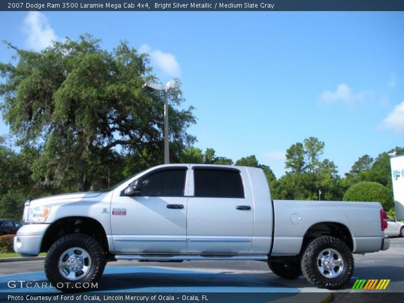 Bright Silver Metallic / Medium Slate Gray 2007 Dodge Ram 3500 Laramie Mega Cab 4x4