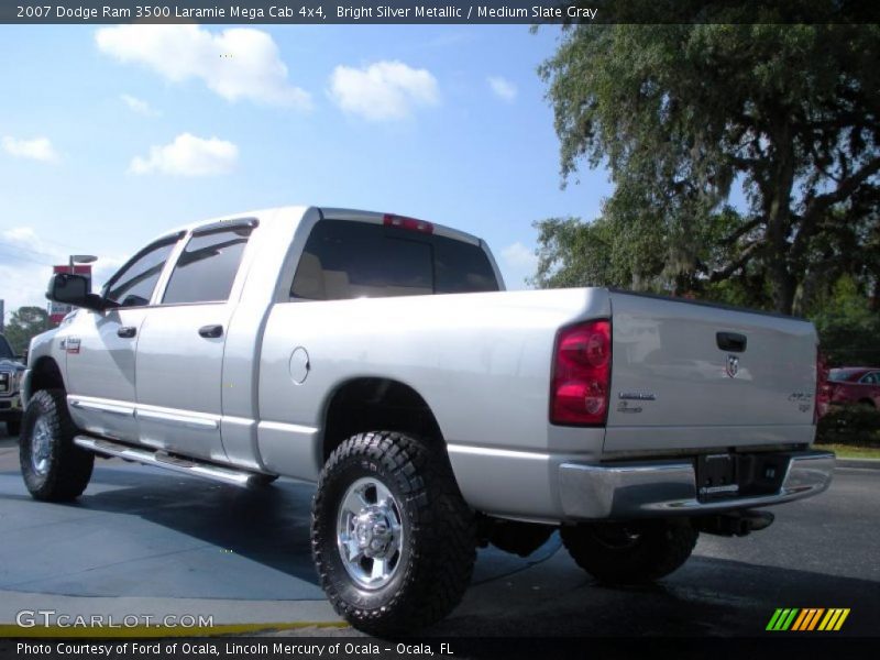 Bright Silver Metallic / Medium Slate Gray 2007 Dodge Ram 3500 Laramie Mega Cab 4x4