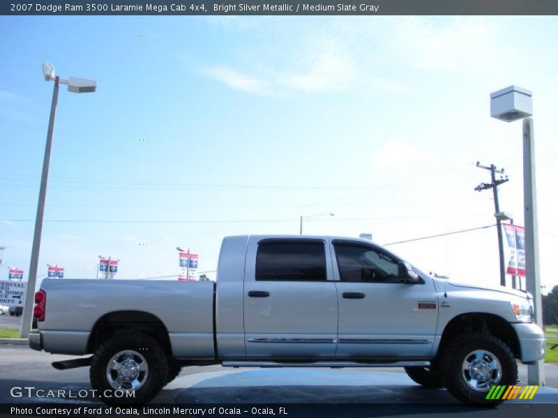 Bright Silver Metallic / Medium Slate Gray 2007 Dodge Ram 3500 Laramie Mega Cab 4x4