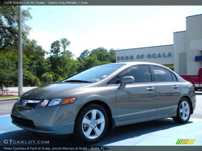 Galaxy Gray Metallic / Gray 2008 Honda Civic EX Sedan