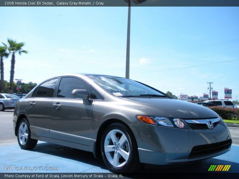 Galaxy Gray Metallic / Gray 2008 Honda Civic EX Sedan