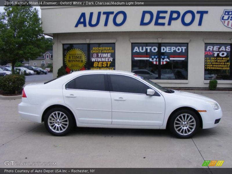 Oxford White / Dark Charcoal/Medium Light Stone 2006 Mercury Milan I4 Premier