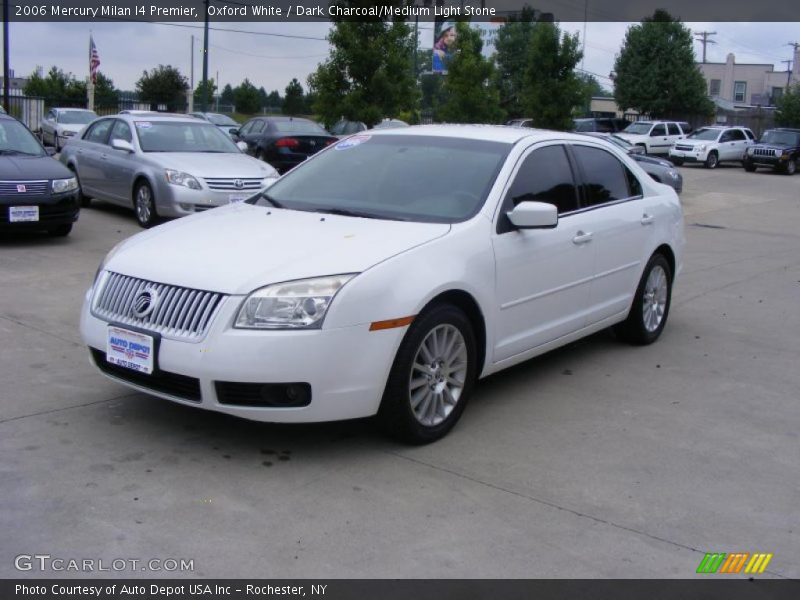 Oxford White / Dark Charcoal/Medium Light Stone 2006 Mercury Milan I4 Premier
