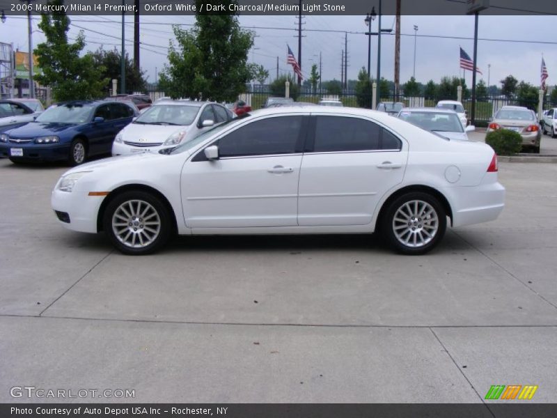 Oxford White / Dark Charcoal/Medium Light Stone 2006 Mercury Milan I4 Premier