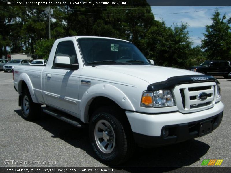 Oxford White / Medium Dark Flint 2007 Ford Ranger Sport Regular Cab