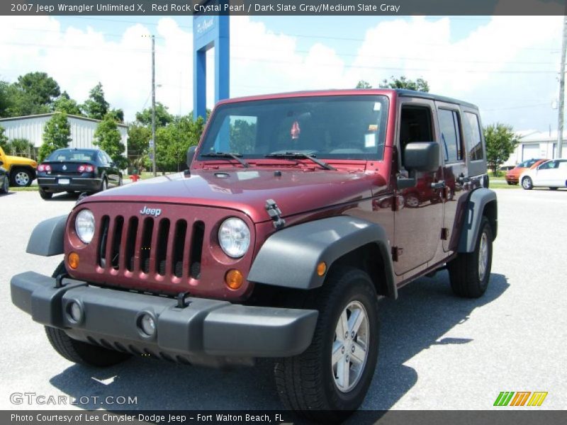 Red Rock Crystal Pearl / Dark Slate Gray/Medium Slate Gray 2007 Jeep Wrangler Unlimited X