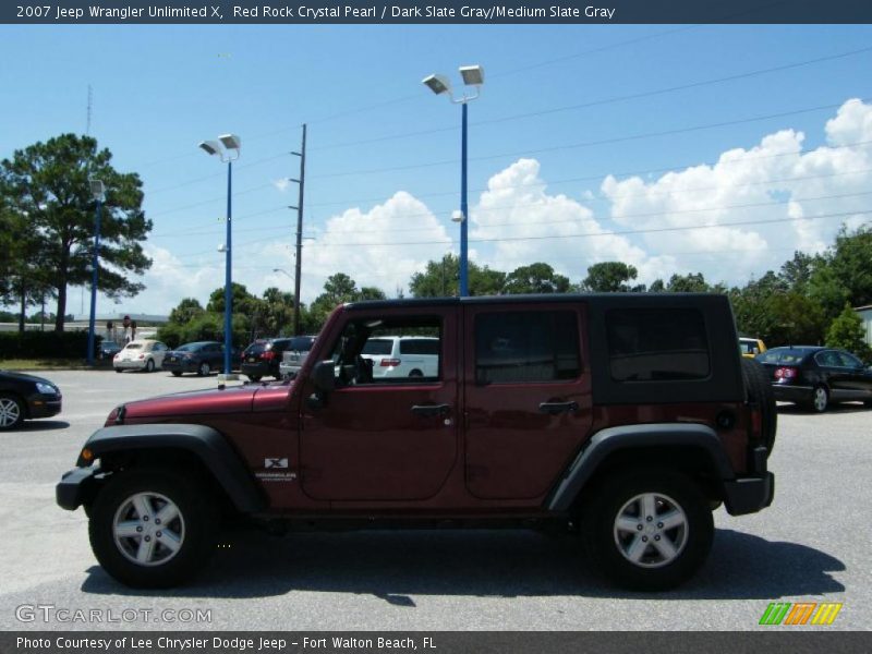 Red Rock Crystal Pearl / Dark Slate Gray/Medium Slate Gray 2007 Jeep Wrangler Unlimited X
