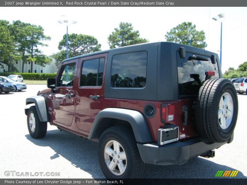 Red Rock Crystal Pearl / Dark Slate Gray/Medium Slate Gray 2007 Jeep Wrangler Unlimited X