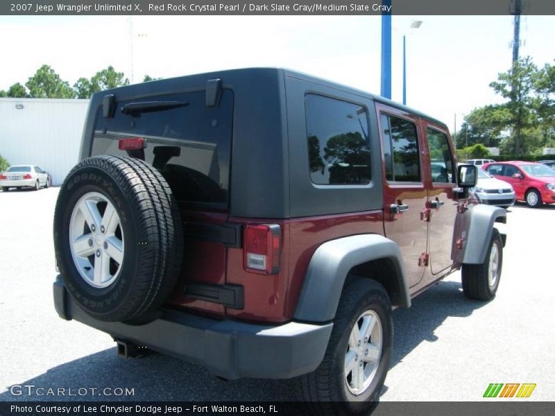 Red Rock Crystal Pearl / Dark Slate Gray/Medium Slate Gray 2007 Jeep Wrangler Unlimited X