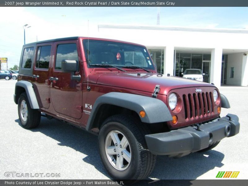 Red Rock Crystal Pearl / Dark Slate Gray/Medium Slate Gray 2007 Jeep Wrangler Unlimited X