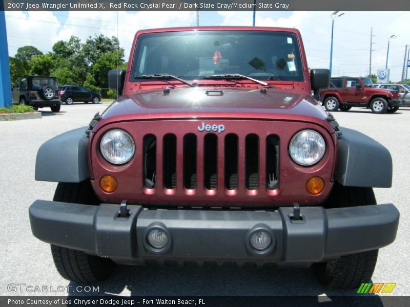 Red Rock Crystal Pearl / Dark Slate Gray/Medium Slate Gray 2007 Jeep Wrangler Unlimited X