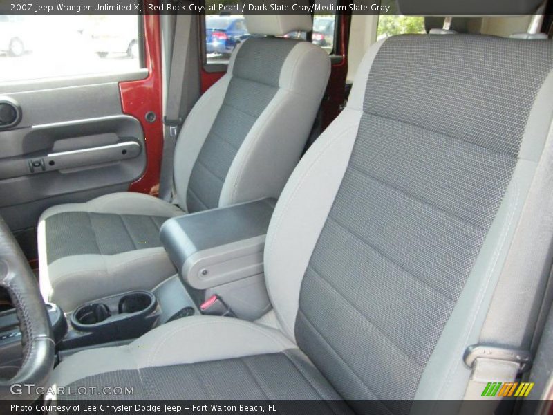 Red Rock Crystal Pearl / Dark Slate Gray/Medium Slate Gray 2007 Jeep Wrangler Unlimited X